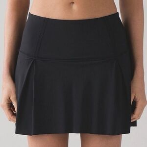 Lululemon Lost In Pace Skirt Tall Black Please Swing Skirt Skort Built in Shorts